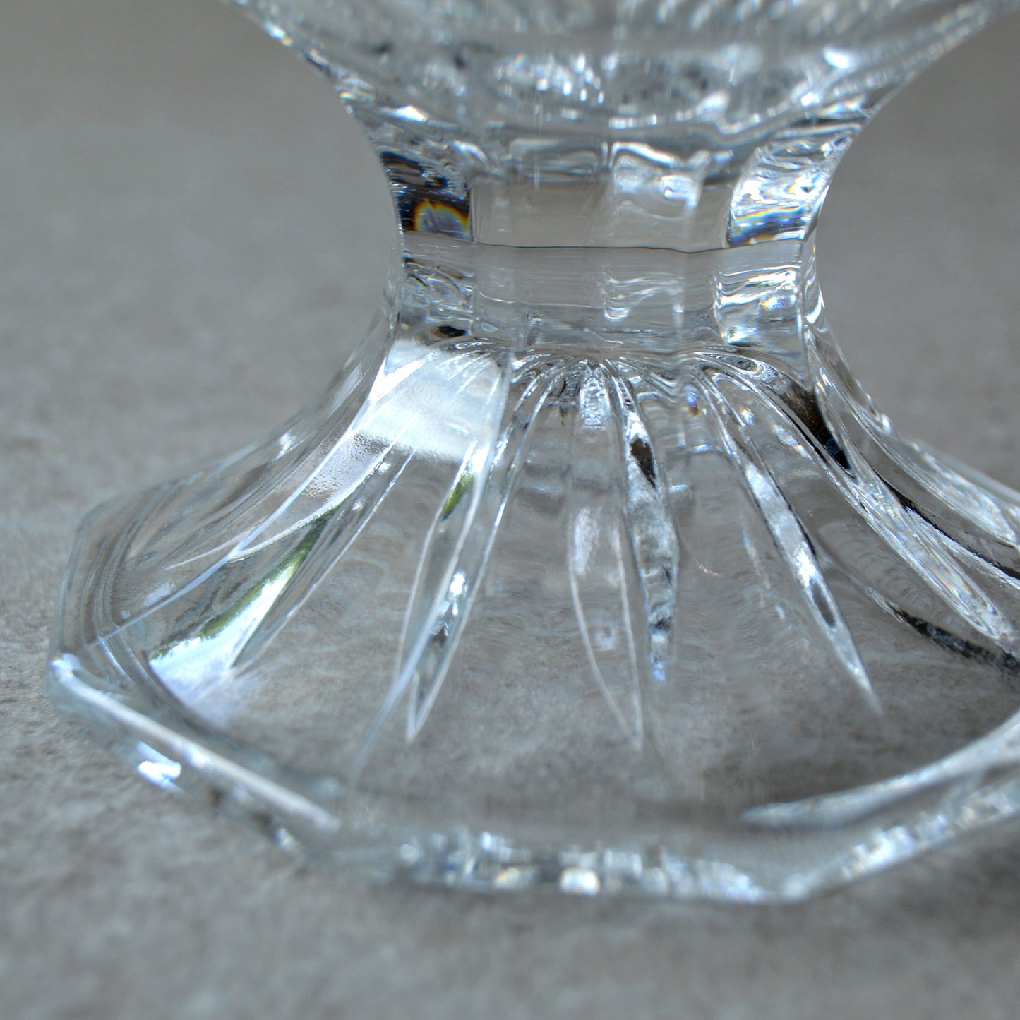 Vintage JG Durand Clear Crystal Pedestal Candy Dish with Lid