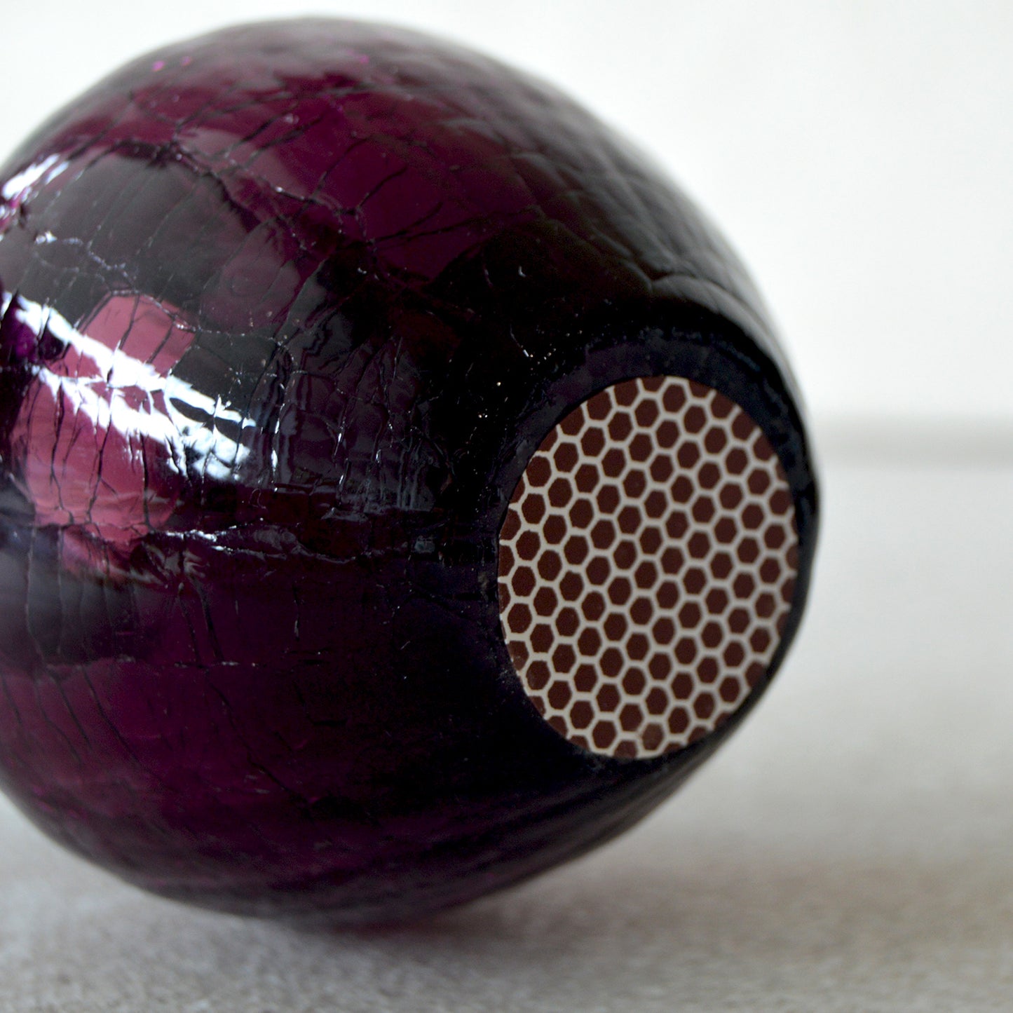 Vintage Amethyst Crackle Style Mini Pitcher with Matchsticks and Striker: Matchstick Holder