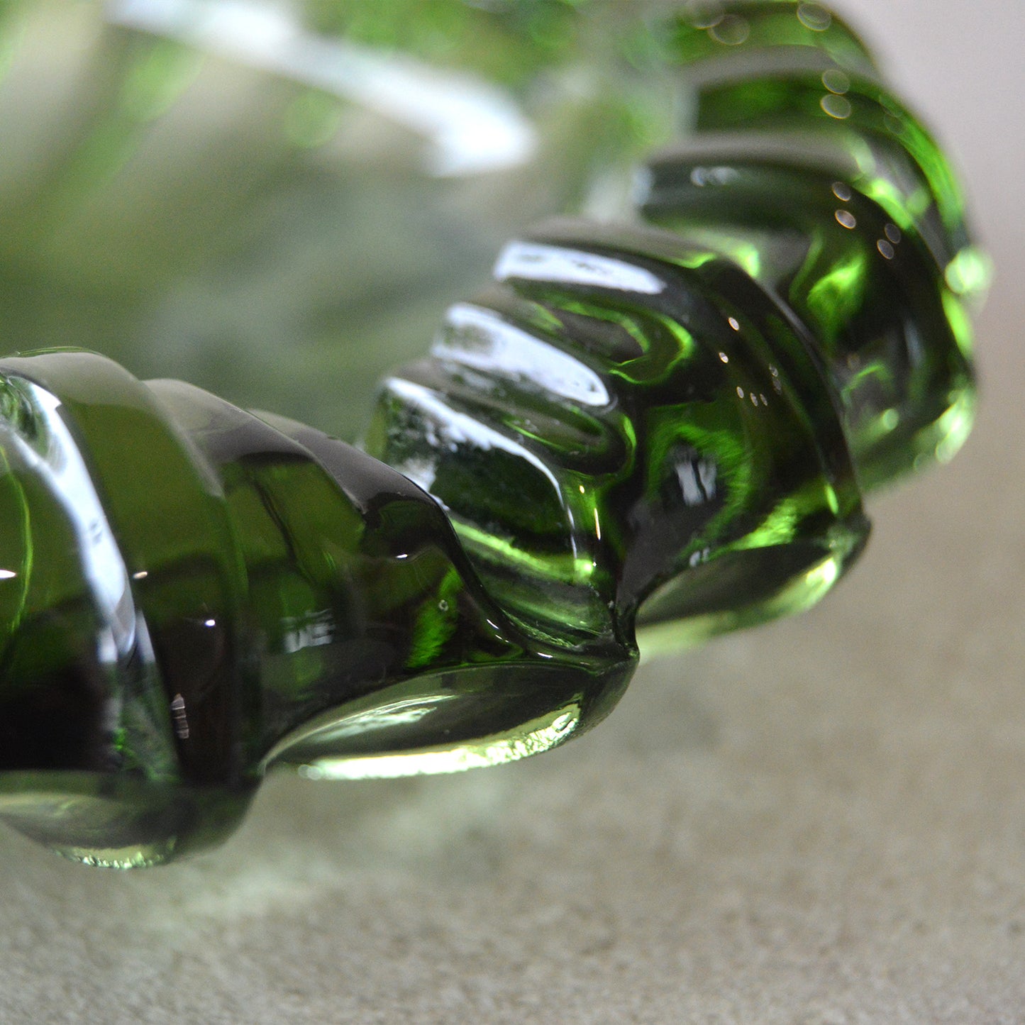 Vintage Fostoria Emerald Green Glass Ashtray (1940s)