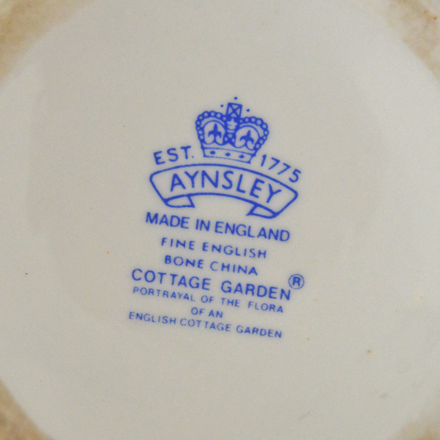 Vintage Bone China Aynsley Cottage Garden Lidded Trinket Box (England, 1970s)
