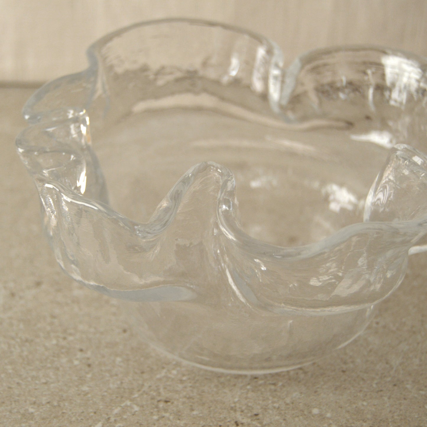 Vintage Lindshammar Crystal Bowl by Christer Sjögren Glass Art Bowl (1970s)