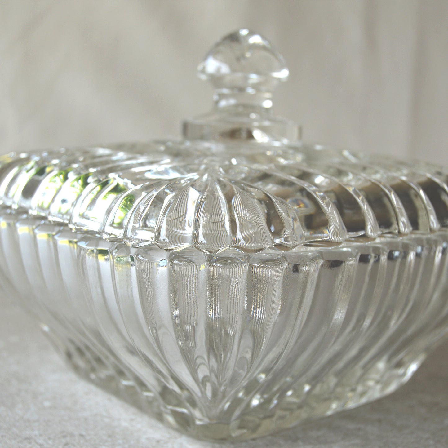 Vintage Anchor Hocking Square Candy Dish with Lid