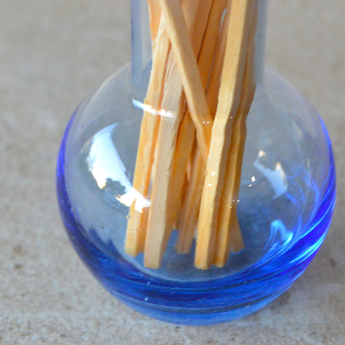 Ocean Glass with Matchsticks and Striker: Matchstick Holder