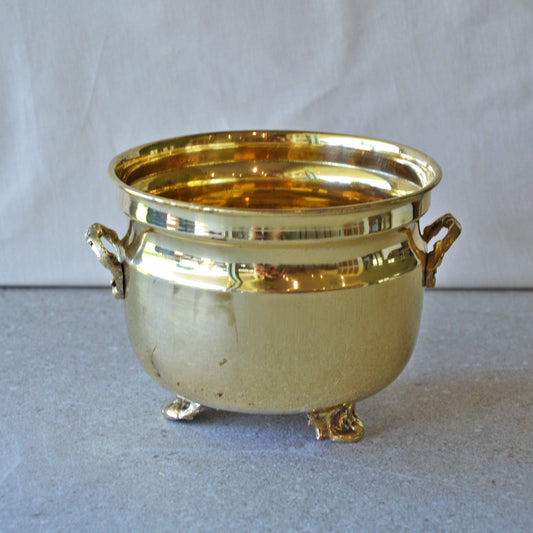 Vintage Large Brass Calderon Kettle Pot with Handles
