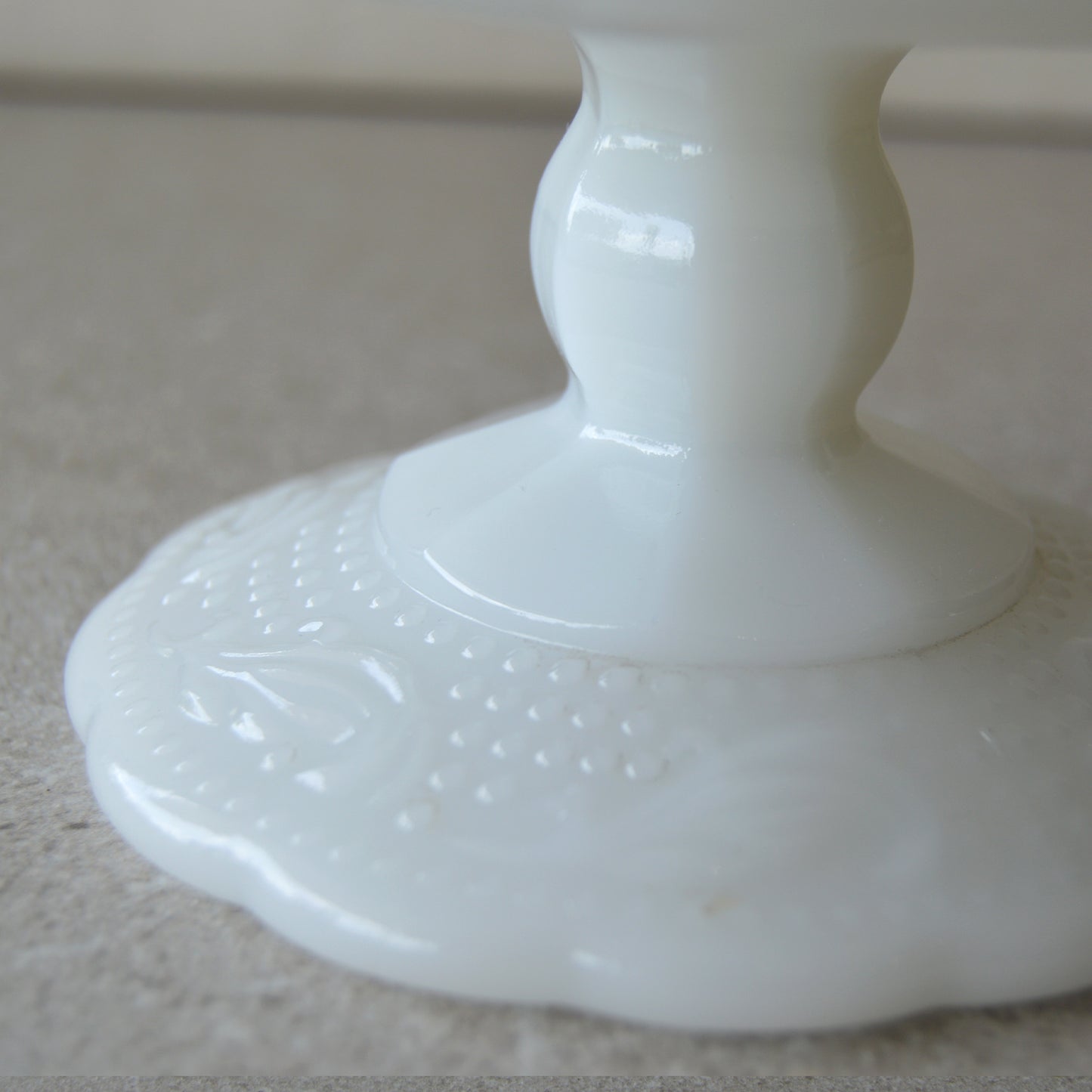 Vintage Milk Glass E.O. Brody Pedestal Bowl (1960s)