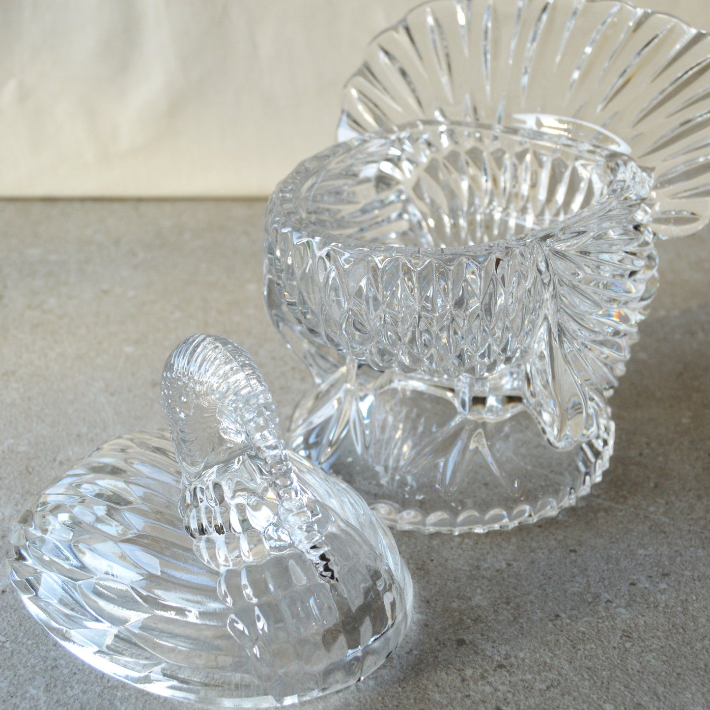 Shannon Crystal Turkey Covered Dish with Lid