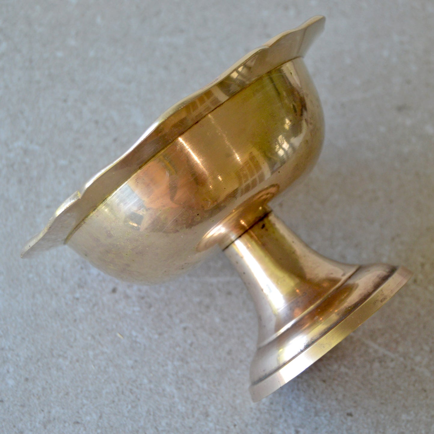 Vintage Brass Pedestal Candy Dish