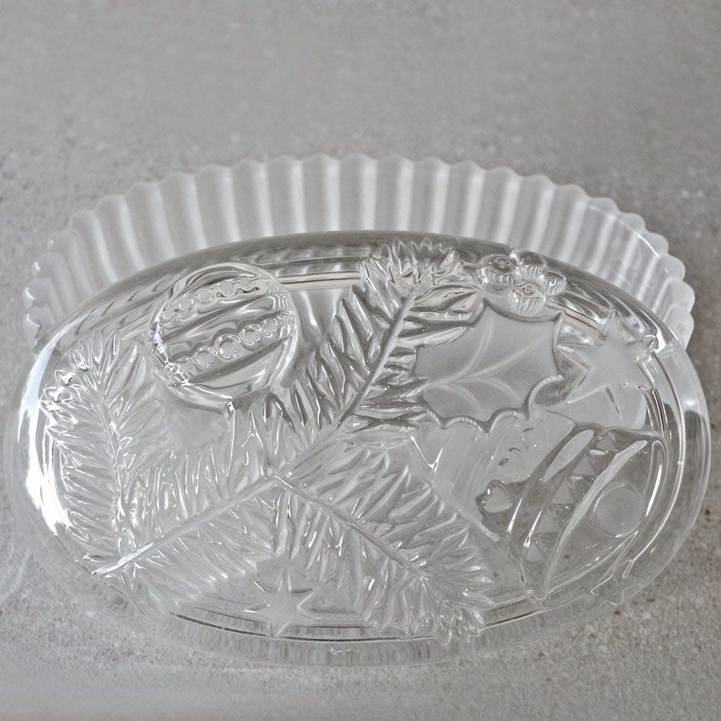 Vintage Mikasa Oval Shaped Crystal Candy Dish