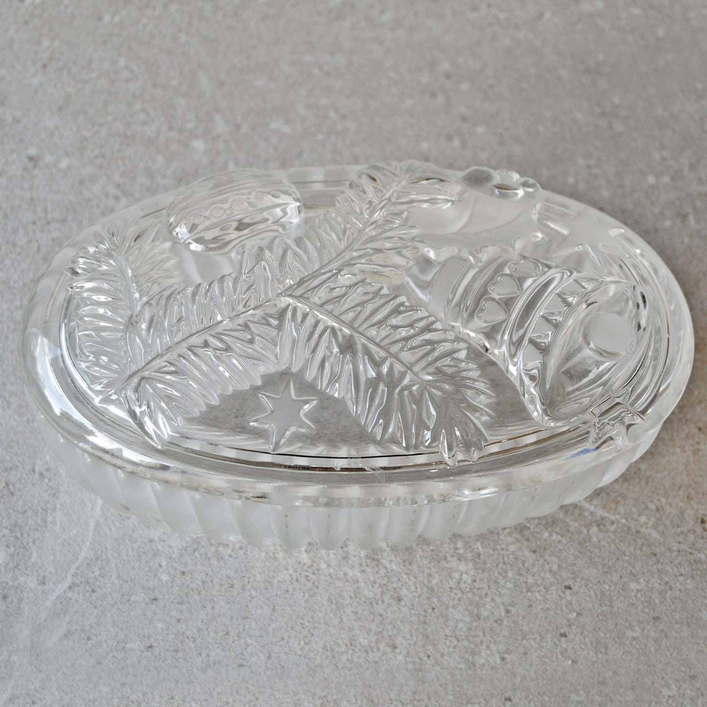 Vintage Mikasa Oval Shaped Crystal Candy Dish