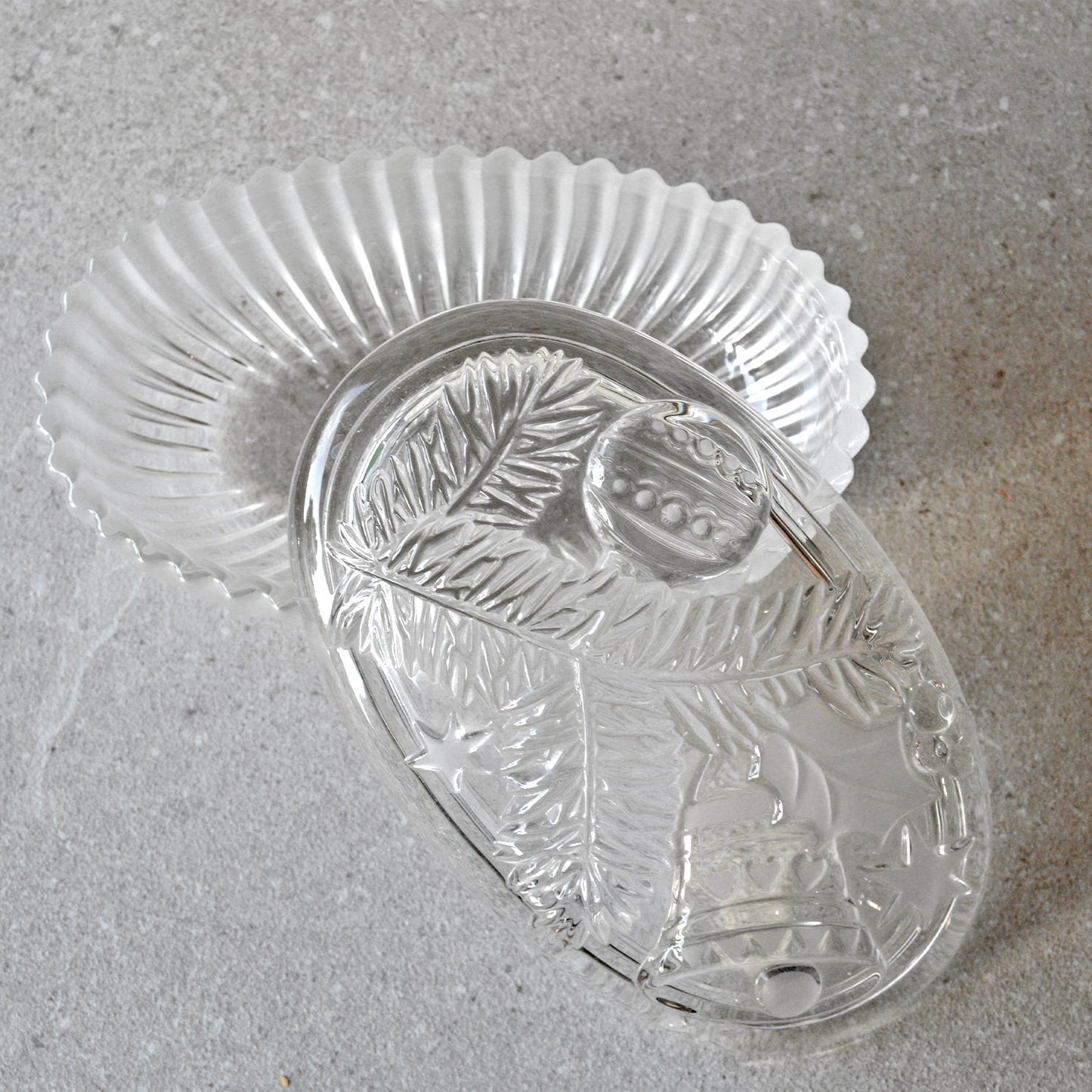 Vintage Mikasa Oval Shaped Crystal Candy Dish