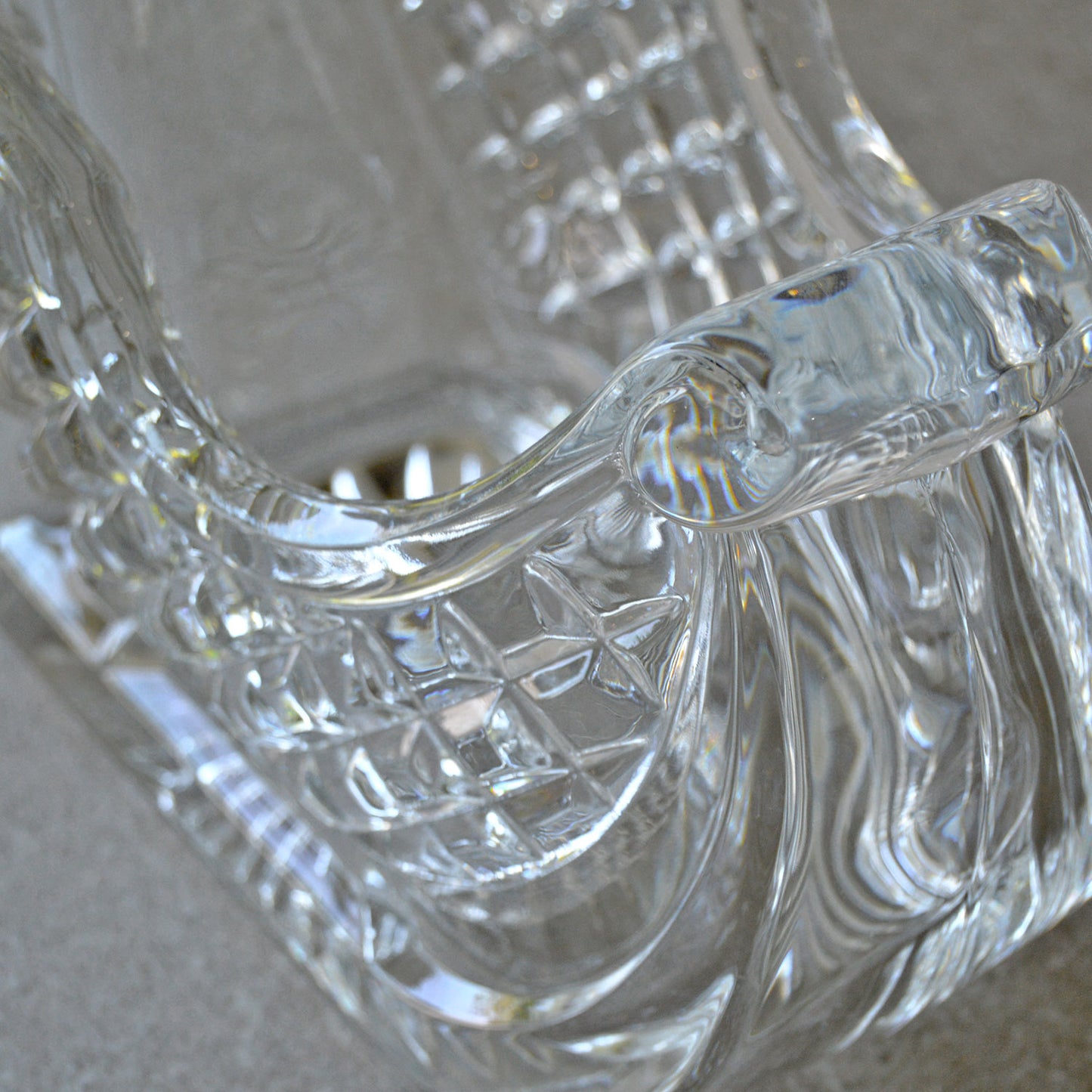 Vintage St George Crystal Santa Sleigh