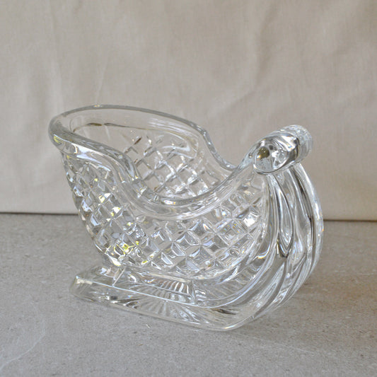 Vintage St George Crystal Santa Sleigh