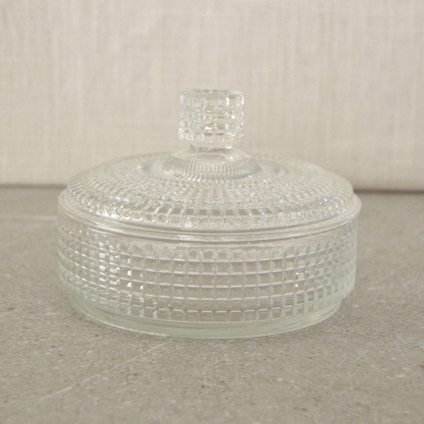 Vintage Avon Crystal Vanity Powder Dish (1970s)