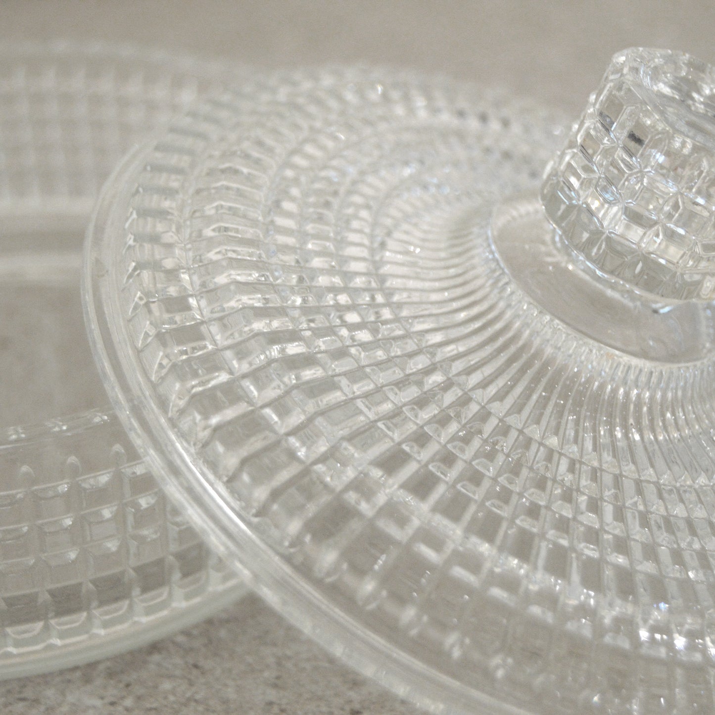 Vintage Avon Crystal Vanity Powder Dish (1970s)